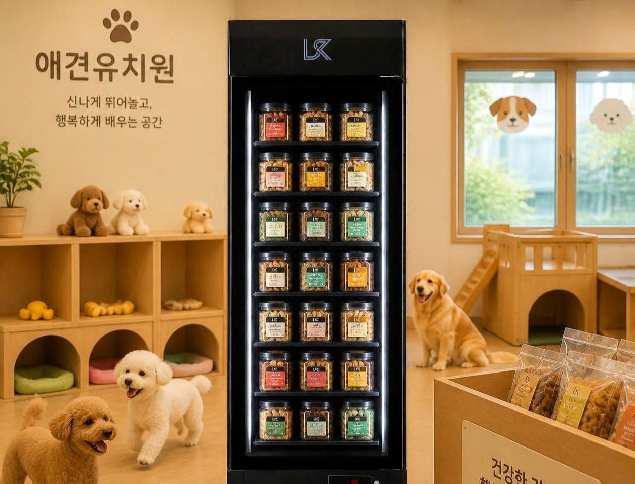 애견호텔 간식 자판기